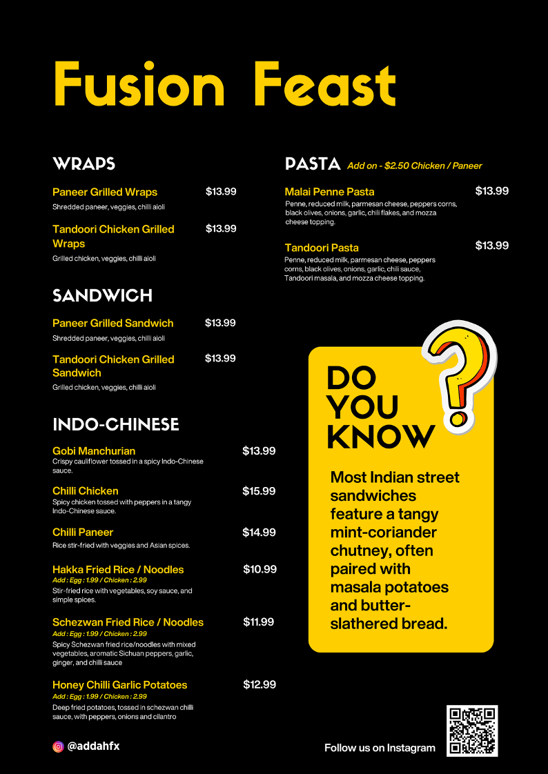 Adda Indian Eatery Menu - Image 3